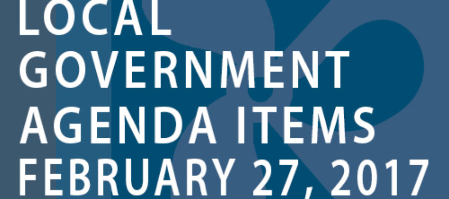 SWFMIA Local Government Agenda Items for the Week of February 27, 2017