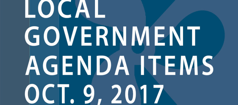 SWFMIA local government agenda items for the week of October 9, 2017