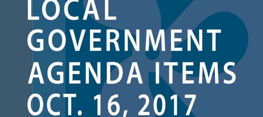 SWFMIA local government agenda items for the week of October 16, 2017