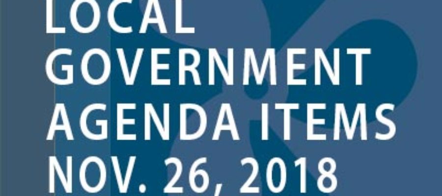 SWFMIA local government agenda items for the week of November 26, 2018