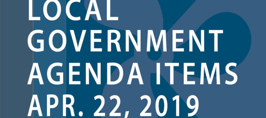 SWFMIA local government agenda items for the week of April 22, 2019