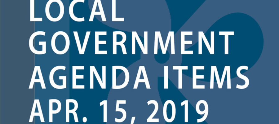 SWFMIA local government agenda items for the week of April 15, 2019