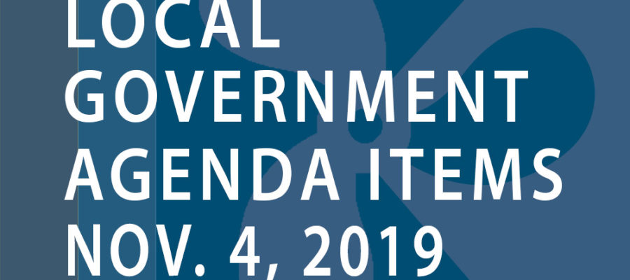 SWFMIA local government agenda items for the week of November 4, 2019